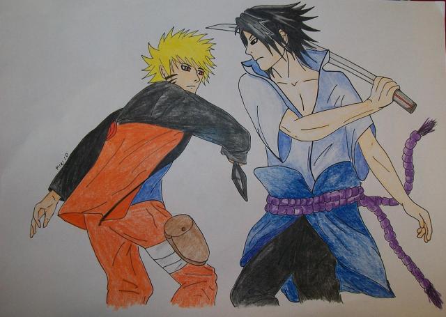 NaruSasu fight 