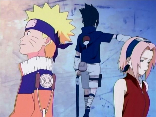 Naruto,Sasuke a Sakura