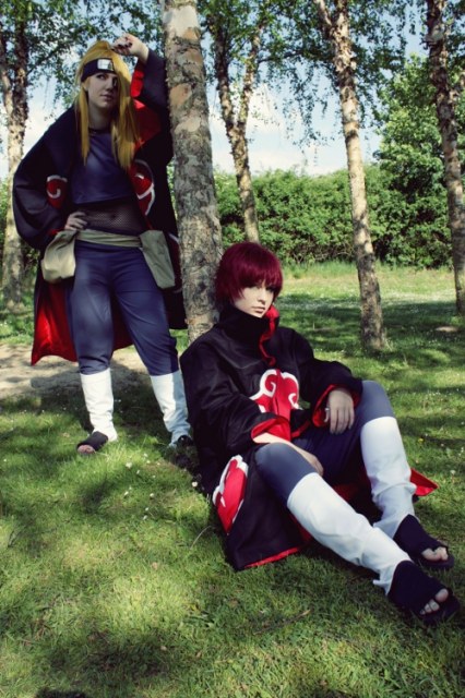 Deidara and Sasori cosplay