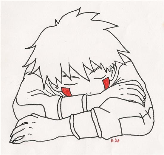 My FanArt - Kiba sleeping...