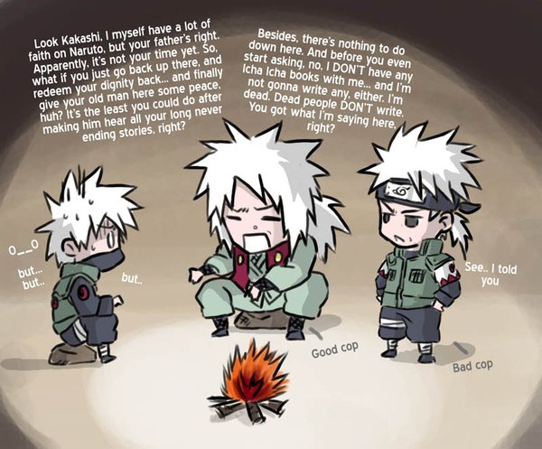 Kakashi and Jiraiya 