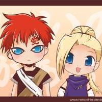 Chibi Gaara and Ino