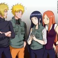 Yondaime and naruto and kushina and hinata 