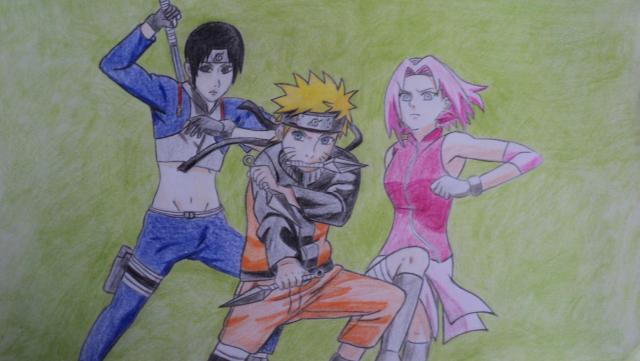 Naruto, Sakura, Sai