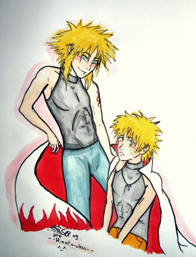 Minato & Naru-kun - for --Minato-chan-- by EaSei n_n