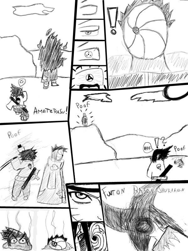 Tobi vs Sasuke = RasenShuriken