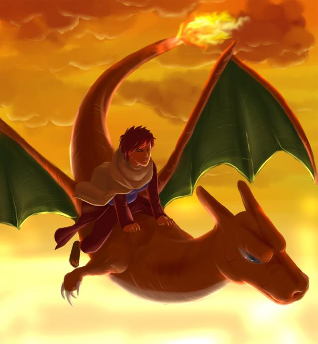 Gaara na... Charizardovi?! WTF?!?!