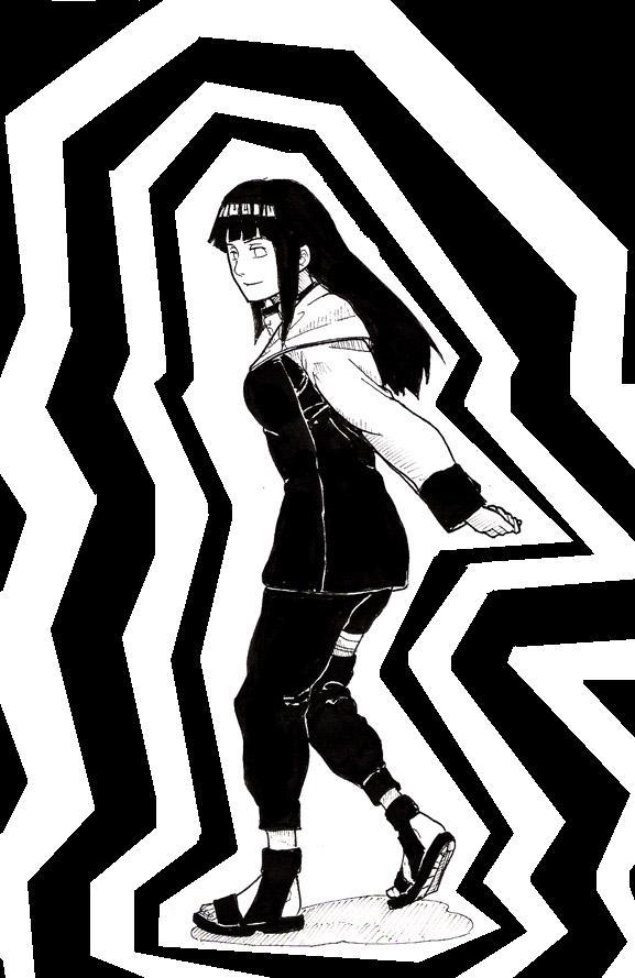 Hinata shippuuden-Black and White