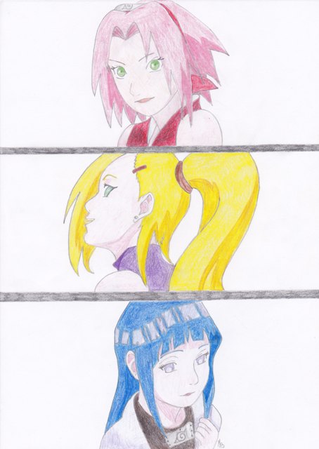 Sakura, Ino a Hinata