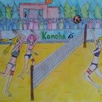 Plážový volejbal - Konoha A vs Konoha B - ženy