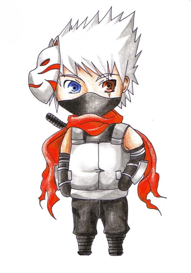 **chibi Kakashi** by Kankuro18