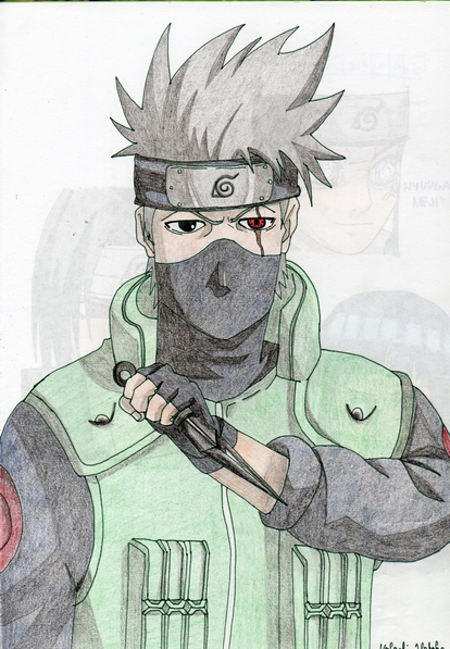 Kakashi with kunai