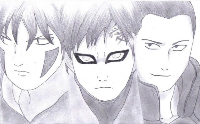 Kiba,Gaara,Shikamaru