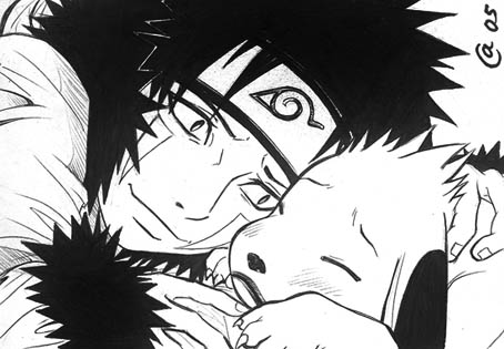 Kiba a akamaru sleep