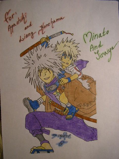 Young Jiraiya and Minato for Ayashiki a Liang Konehama by me .................Ironhide