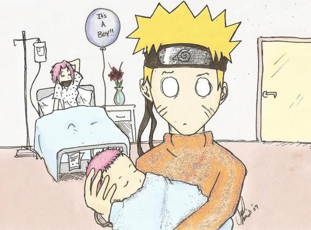 NaruSaku and children xD