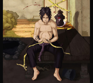 sad sasuke .. 