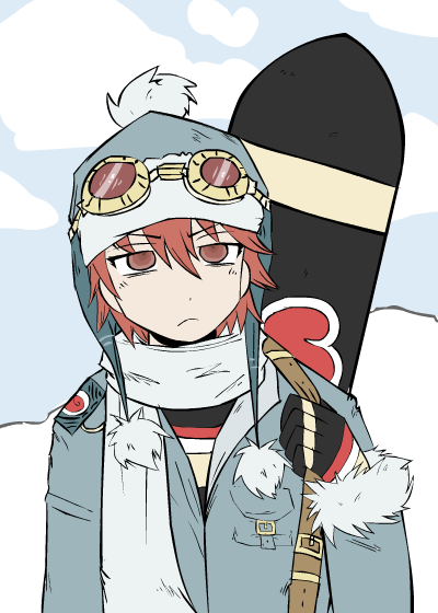 Sasori se snowboardem