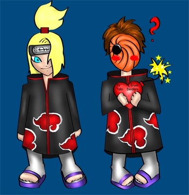 Chibi Tobi and Deidara