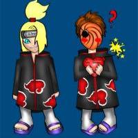 Chibi Tobi and Deidara