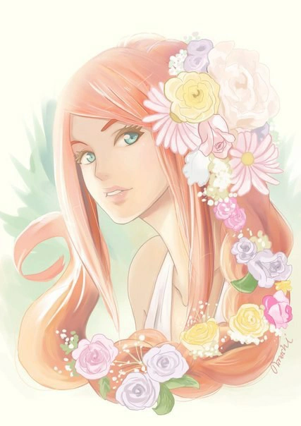 Kushina s kvetmi :3