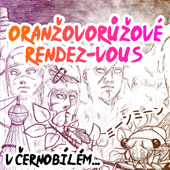 Oranžovorůžové rendez-vous v černobílém