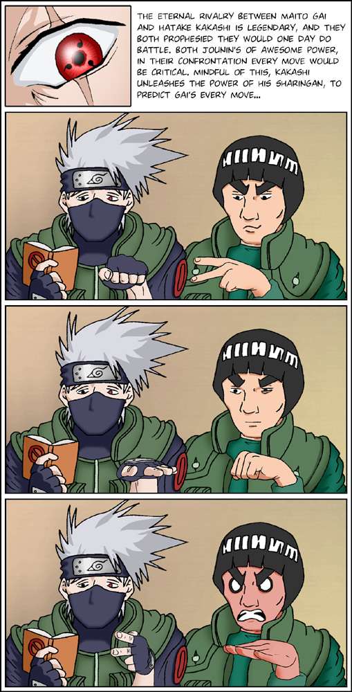 Kakashi vs. Gai by Hisshadow