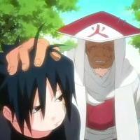 Mlady Sasuke se Sarutobim