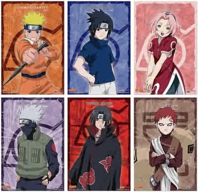 Naruto , Sasuke , Sakura , Kakashi , Itachi a Gaara