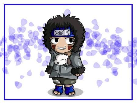 Chibi Kiba and Akamaru