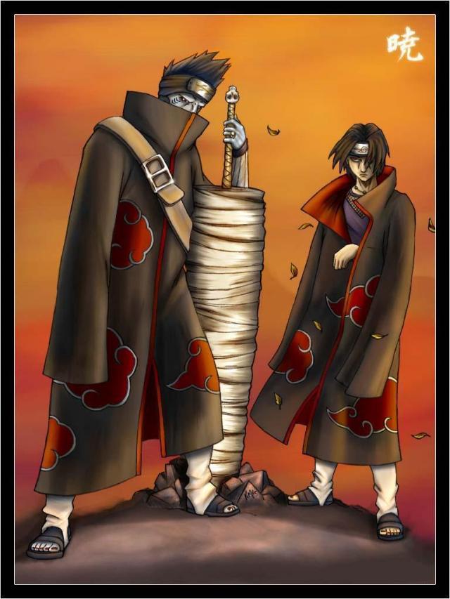 Itachi Uchiha and Kisame Hoshigaki of the Akatsuki