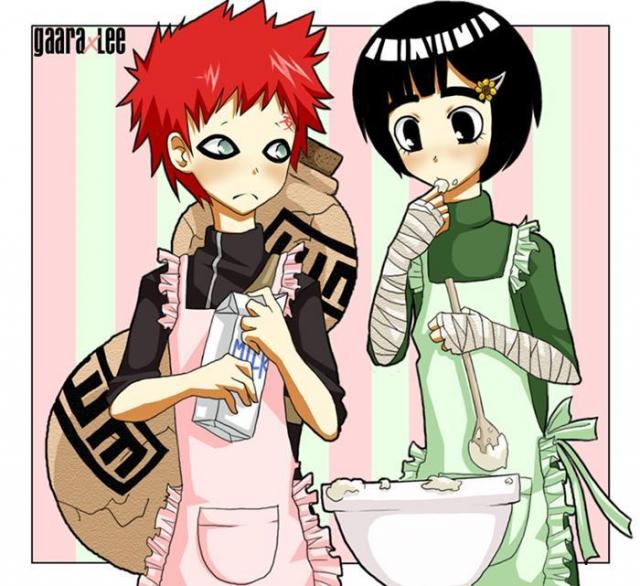 Gaara and Lee Cooking