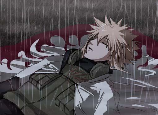 The Fourth Hokage Dying In The Rain