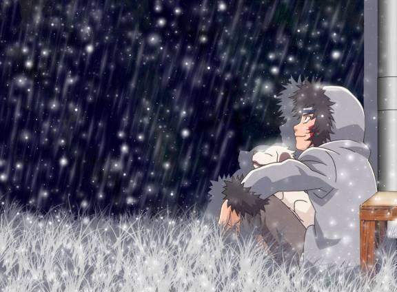 Kiba and Akamaru Winter Time