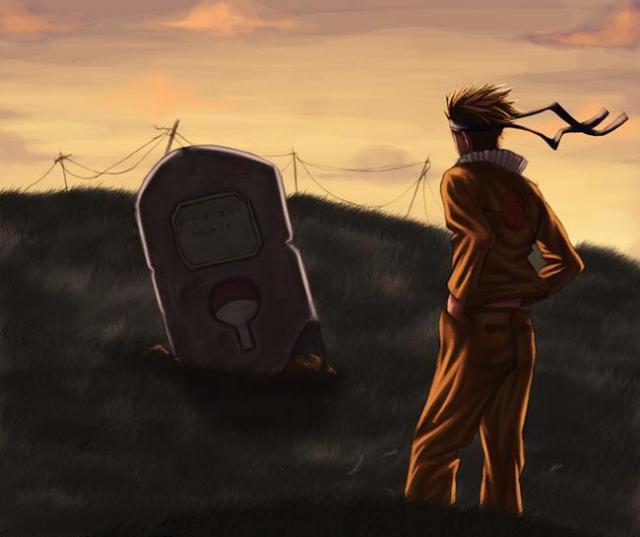 Naruto on Sasukes Grave