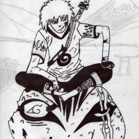 Minato a Gamabunta