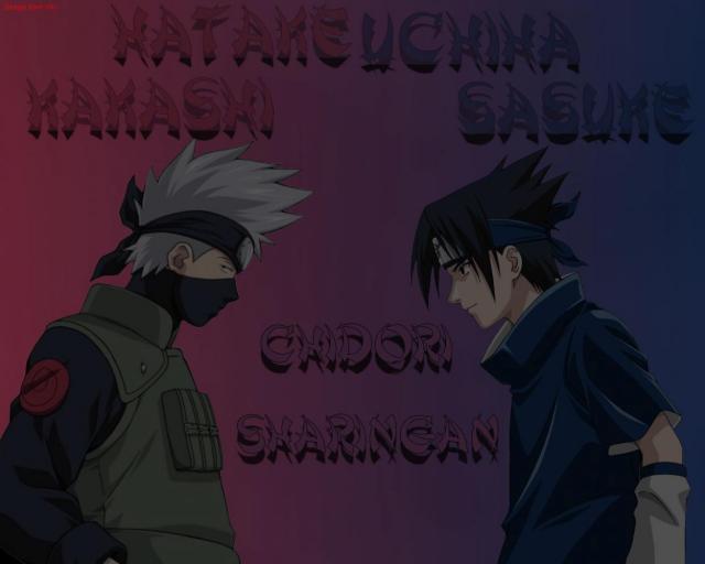 Hatake Kakashi a Uchiha Sasuke - wall