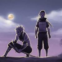 Kakashi a Itachi in ANBU in moonlight