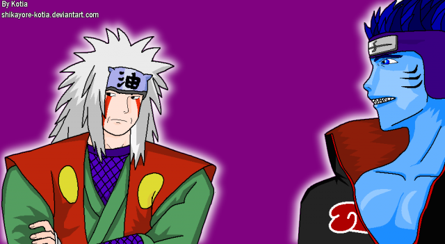 Kisame a Jiraiya v malování pro Kisáka ^^