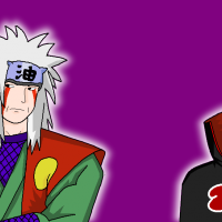 Kisame a Jiraiya v malování pro Kisáka ^^