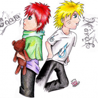 Little Naruto and Gaara