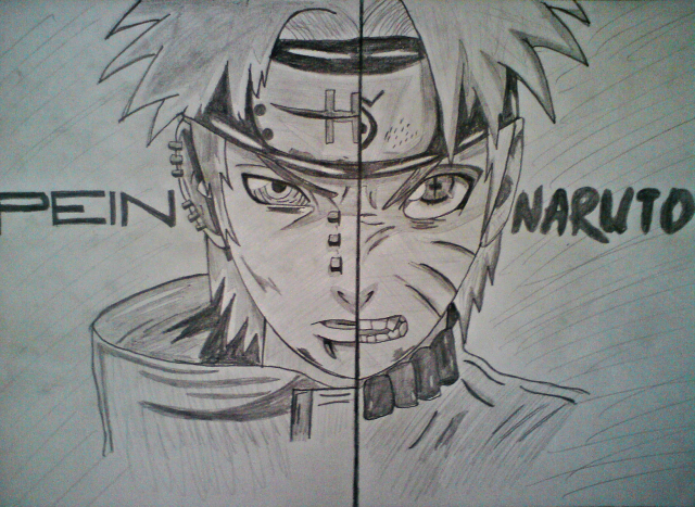  !Pein and Naruto (faces) FA