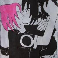 sasuke a sakura-polibek