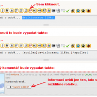 Jak naformátovat komentář se spoilerem