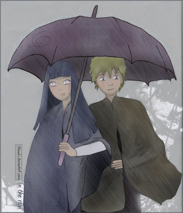 .:NaruHina: In The Rain:. by Thinnka